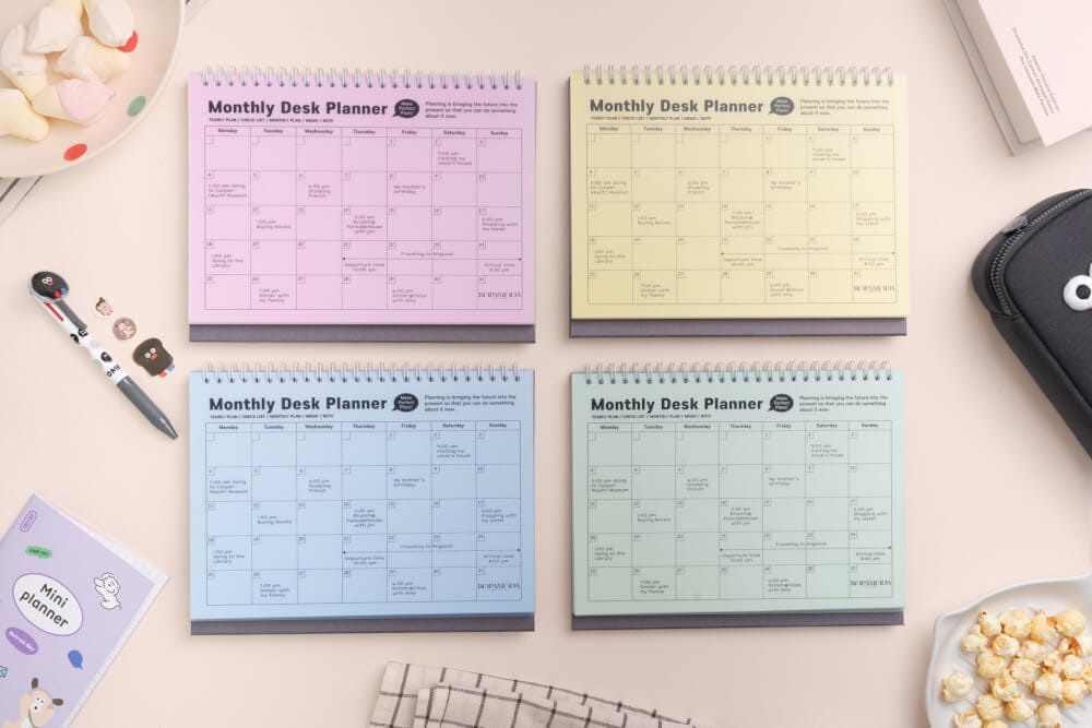 สมุดแพลนเนอร์แบบตั้งโต๊ะ Ropamoda month Desk planner สีเหลือง